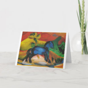 Franz Marc - Little Blue Horse 1912 Oil Canvas Card
