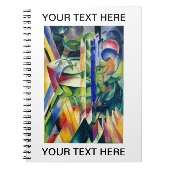 Franz Marc Little Mountain Goats Personalized Note Notebook (Front)