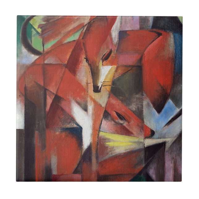 Franz Marc - The Foxes, 1913 Tile (Front)