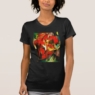Franz Marc The Foxes Red Fox Modern Art Painting T-Shirt