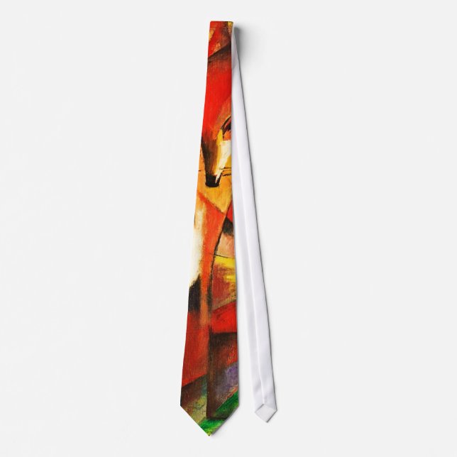 Franz Marc The Foxes Red Fox Modern Art Painting Tie (Front)