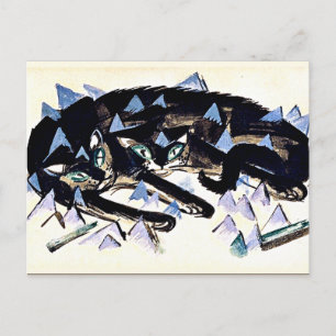 Franz Marc - Two Black Cats Postcard