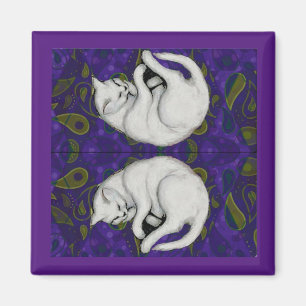 Franz Marc, White Cat Sleeping Magnet
