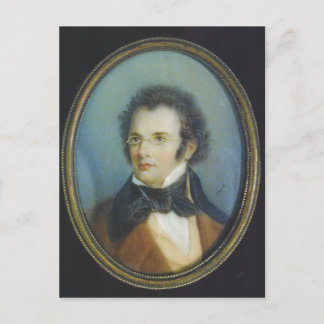 Franz Schubert from miniatue signed René Postcard