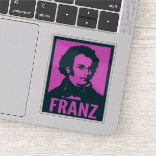 Franz Schubert Pop Art Portrait Custom Cut Vinyl