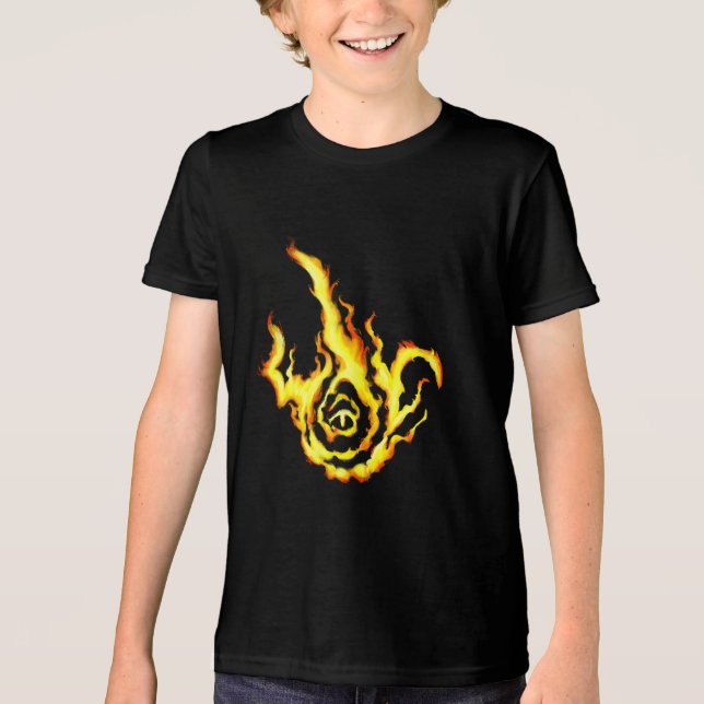 Franzied Flame Fan Art  Tri-Blend Shirt (Front)