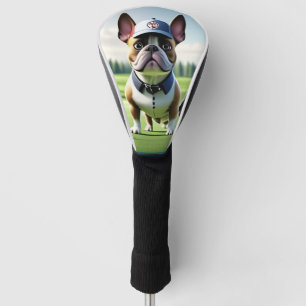 Französische Bulldogge auf Golfplatz Golf Head Cover