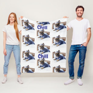  Französische Bulldogge chill Fleece Blanket