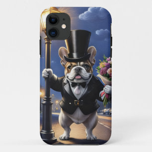 Französische Bulldogge French Bulldog Blumenstrauß Case-Mate iPhone Case