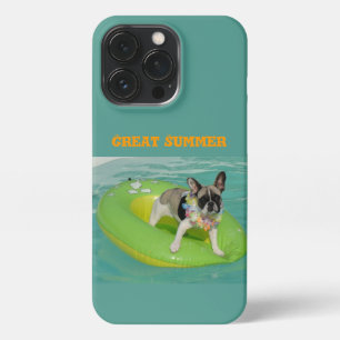 Französische Bulldogge Great Summer  iPhone 13 Pro Case