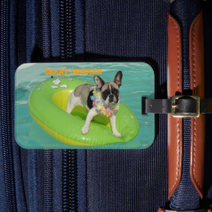 Französische Bulldogge Great Summer Luggage Tag