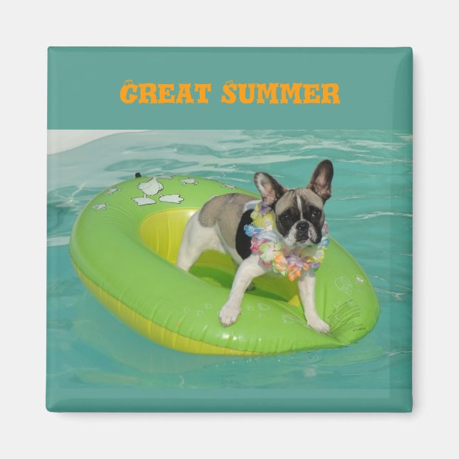 Französische Bulldogge Great Summer  Magnet (Front)