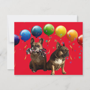 französische Bulldogge Grusskarte Card