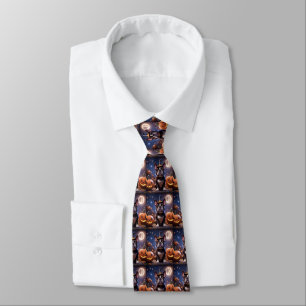 französische Bulldogge Halloween mit Kürbis Tie