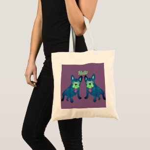 Französische Bulldogge Hello Tote Bag