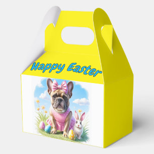 Französische Bulldogge Hündin mit Osterhase  Favour Box