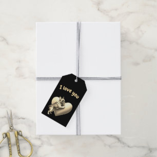 Französische Bulldogge I love you Gift Tags