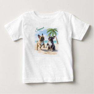 französische Bulldogge im Sommer  Baby T-Shirt