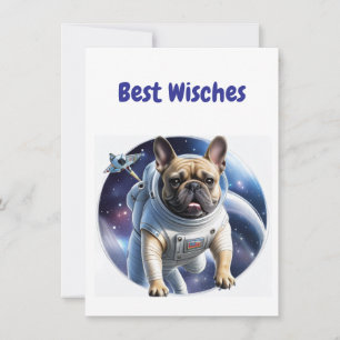 französische Bulldogge im Weltall