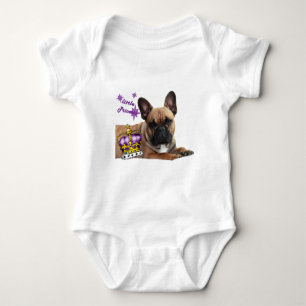 Französische Bulldogge kleine Prinzessin Strampler Baby Bodysuit