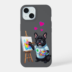 Französische Bulldogge Künstler French Bulldog iPhone 15 Case