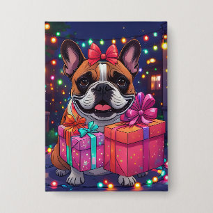 Französische Bulldogge Lichterkette Weihnachten