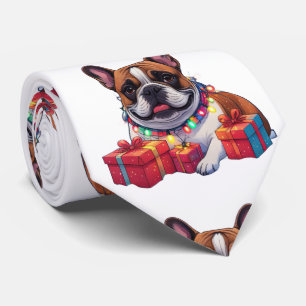 Französische Bulldogge Lichterkette Weihnachten Tie