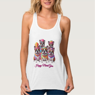 Französische Bulldogge Mardi Gras French Bulldog Singlet