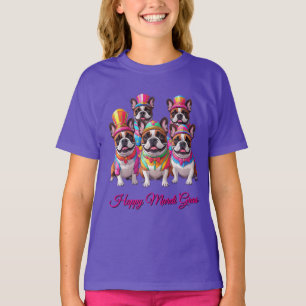 Französische Bulldogge Mardi Gras French Bulldog T-Shirt