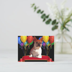 französische Bulldogge mit Ballons  Card