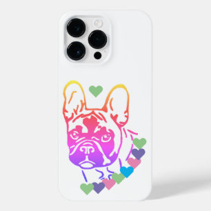französische Bulldogge mit Herzhalsband iPhone 14 Pro Max Case