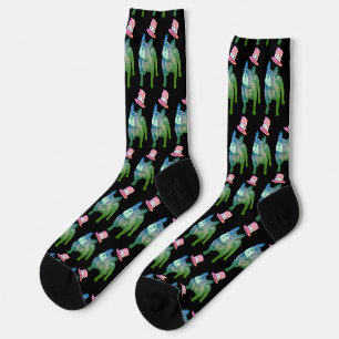 französische Bulldogge mit Hut Socken  Socks