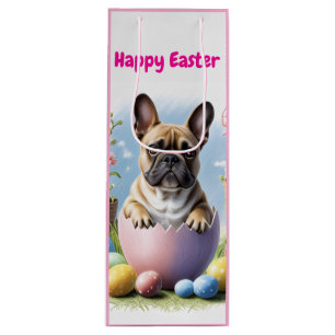 Französische Bulldogge mit Ostereiern  Wine Gift Bag