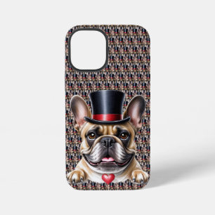 französische Bulldogge mit Zylinder iPhone 12 Mini Case