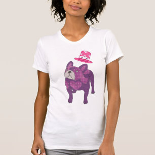 Französische Bulldogge mit Zylinder Shirt