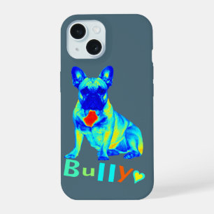 Französische Bulldogge play with fun iPhone 15 Case