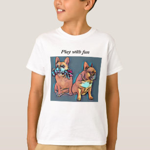 Französische Bulldogge play with fun T-Shirt