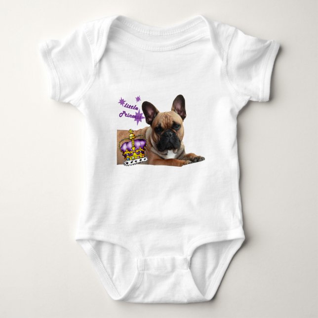 Französische Bulldogge Princess French Bulldog Baby Bodysuit (Front)