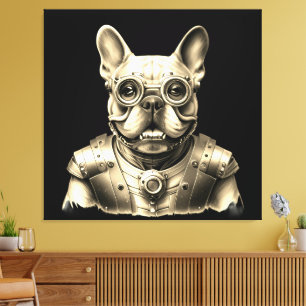 Französische Bulldogge Roboter Canvas Print