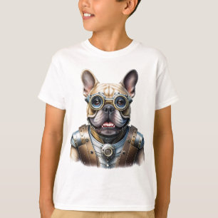 Französische Bulldogge Roboter T-Shirt