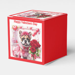 Französische Bulldogge Rosen French Bulldog Favour Box