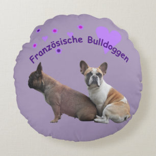 Französische Bulldogge Round Cushion