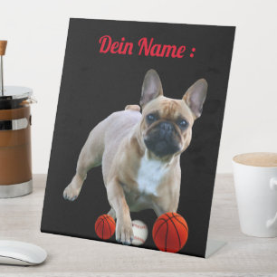 Französische Bulldogge Sockelschild Tischschild Pedestal Sign