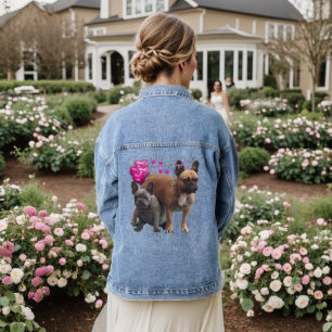 Französische Bulldogge Sweet Angel Denim Jacket