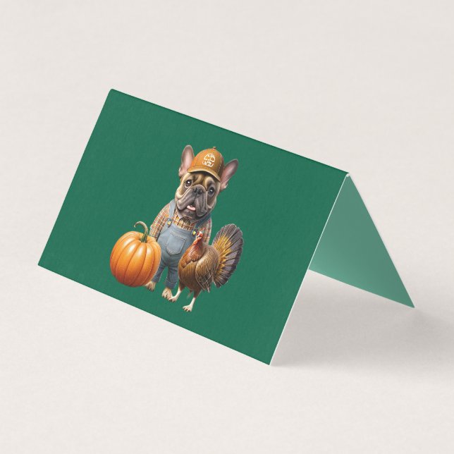 Französische Bulldogge Thanksgiving French Bulldog (Front)