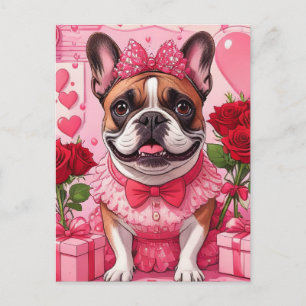 Französische Bulldogge Verliebt French Bulldog Postcard