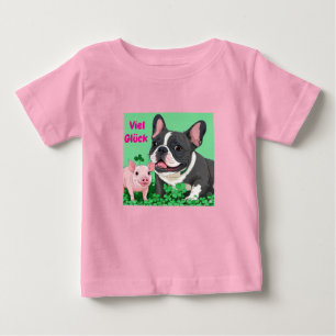 Französische Bulldogge Viel Glück Baby T-Shirt