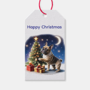 Französische Bulldogge Weihnachtsbaum Gift Tags