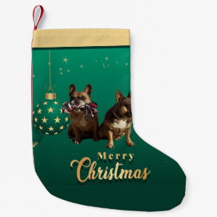 Französische Bulldogge Weihnachtsstrumpf Small Christmas Stocking