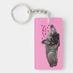 Französische Bulldogge Welpe Key Ring